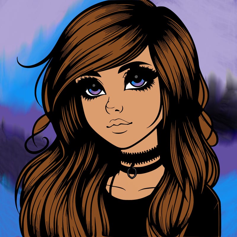 realistic goth emo girl