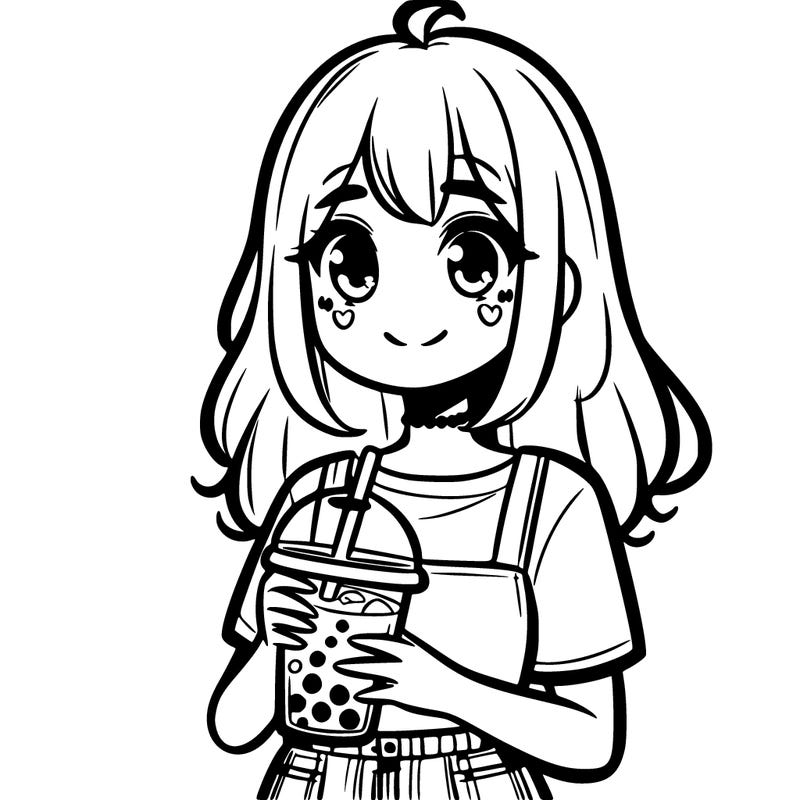 girl with boba