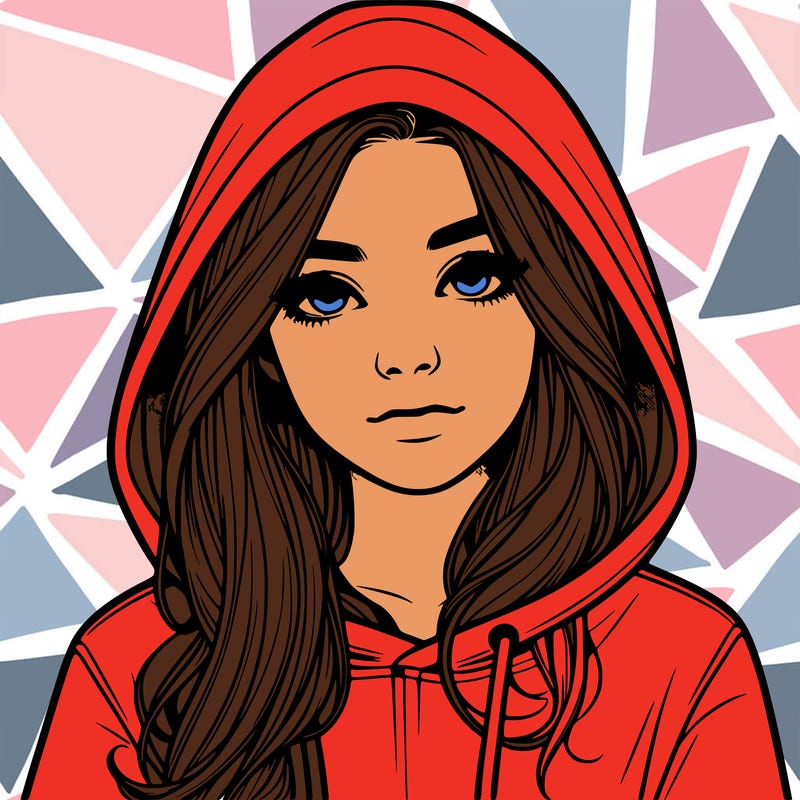 realistic girl with a hoodie