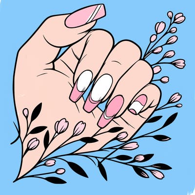 nails with french tip