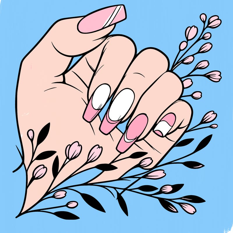 nails with french tip