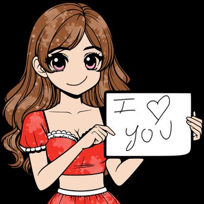 realistic pretty girl holding blank sign