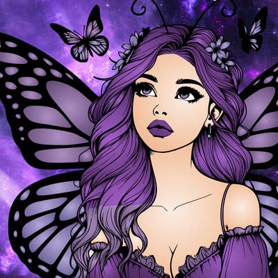 butterfly fairy realistic girl