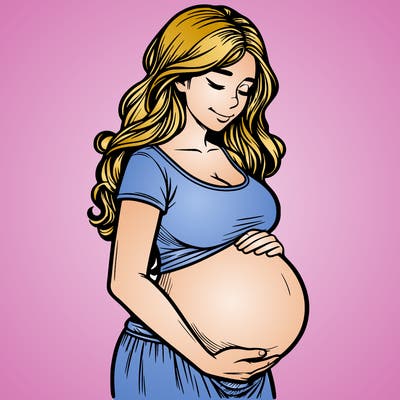 woman heavily pregnant realistic
