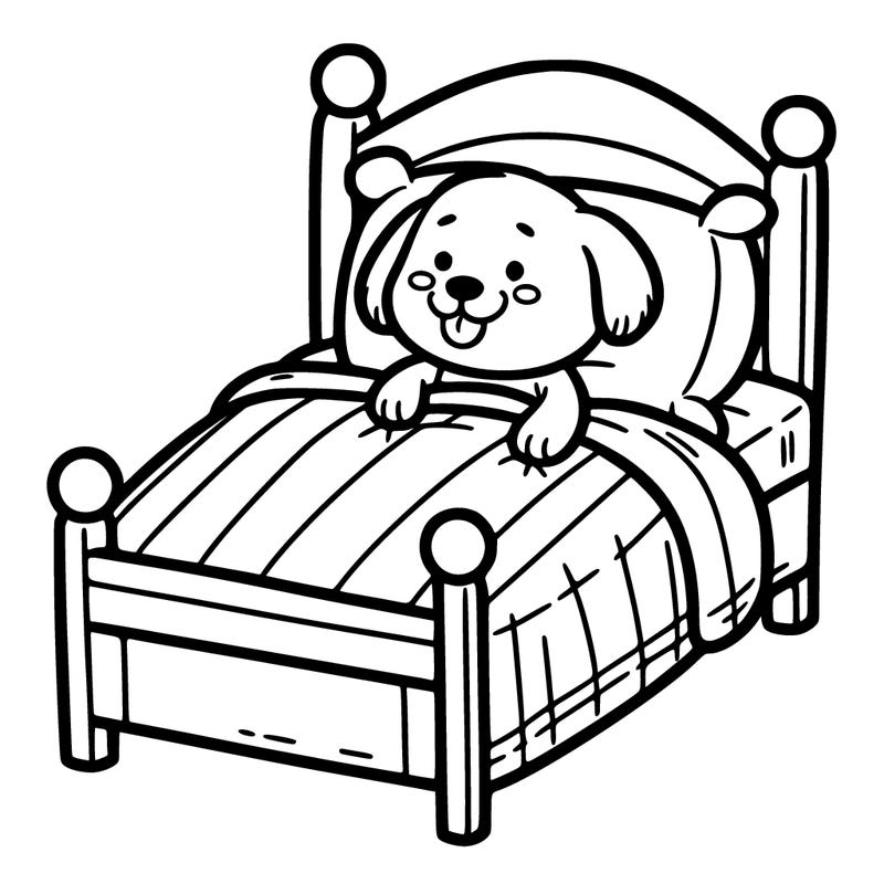 dog in bed