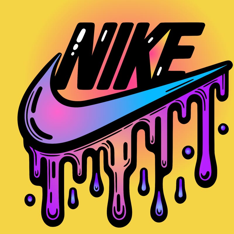 dripping nike logo