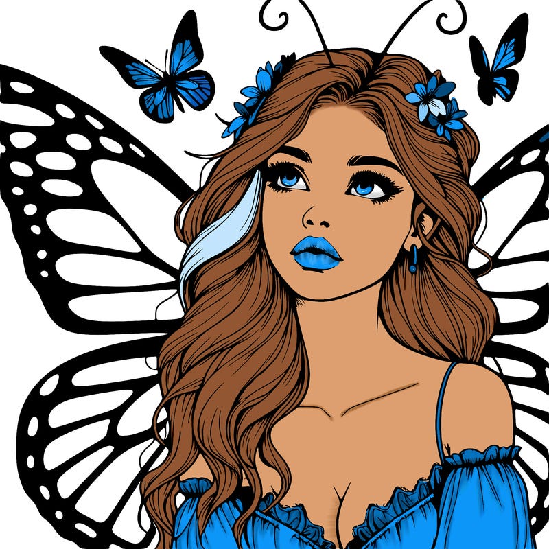 butterfly fairy realistic girl