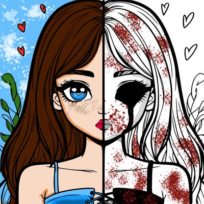 realistic girl split