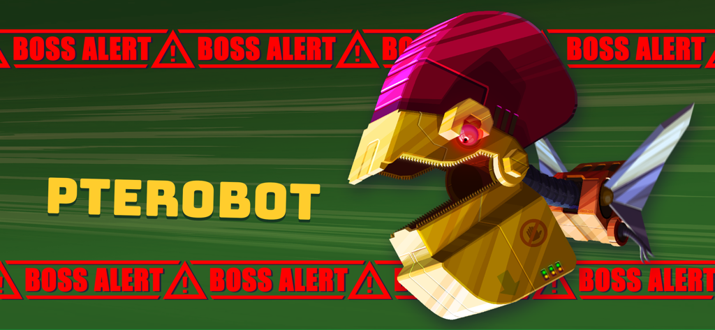 Lia: Hacking Destiny - In game boss alert for Pterobot from Lia Hacking Destiny