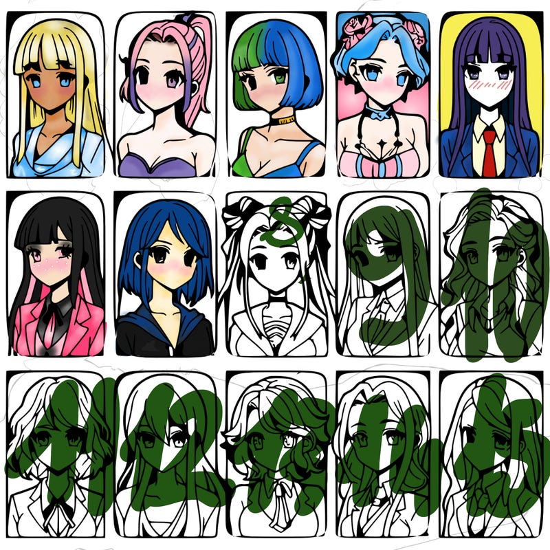 girls that look diffrent anime