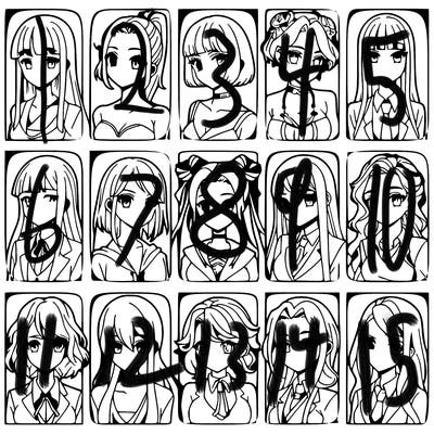 girls that look diffrent anime