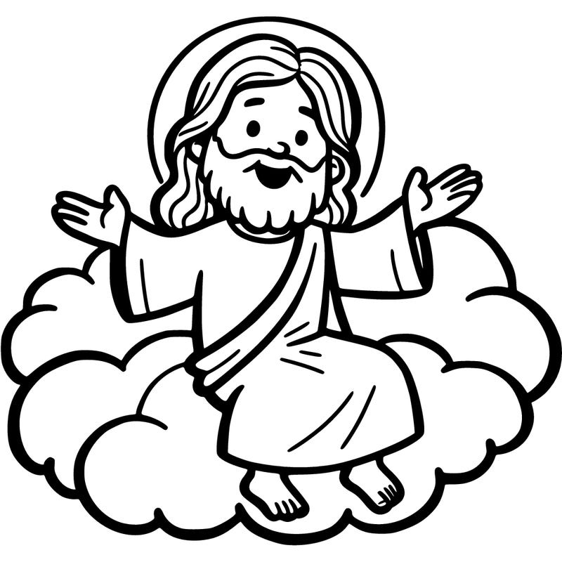 jesus on a cloud