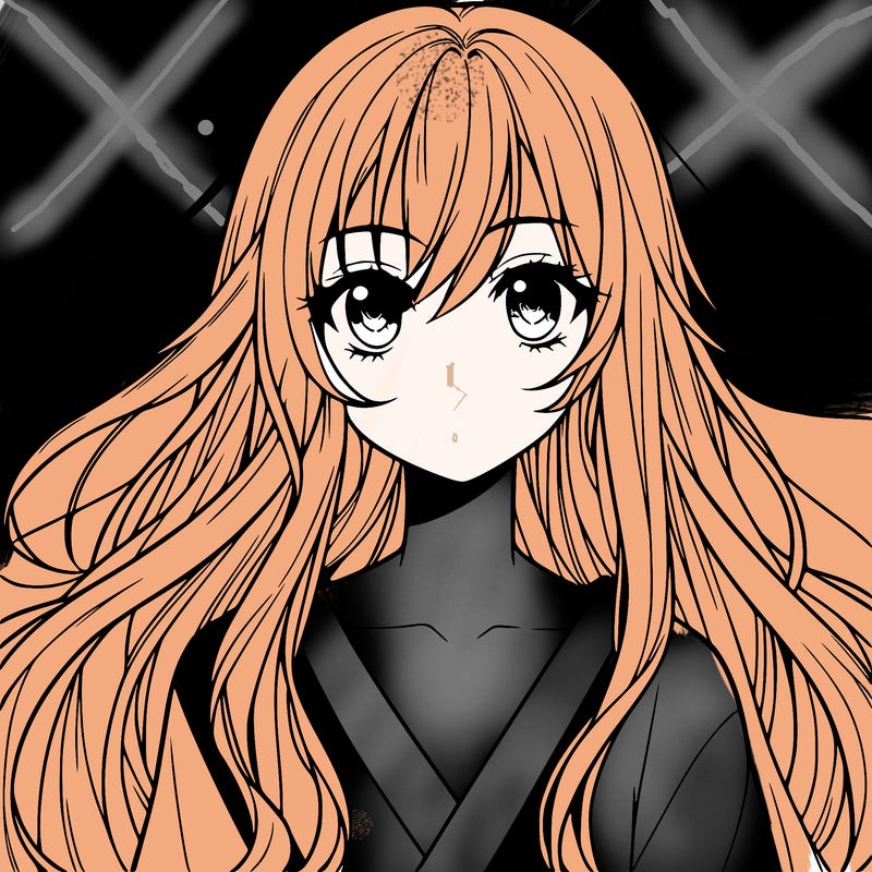 manga girl long hair