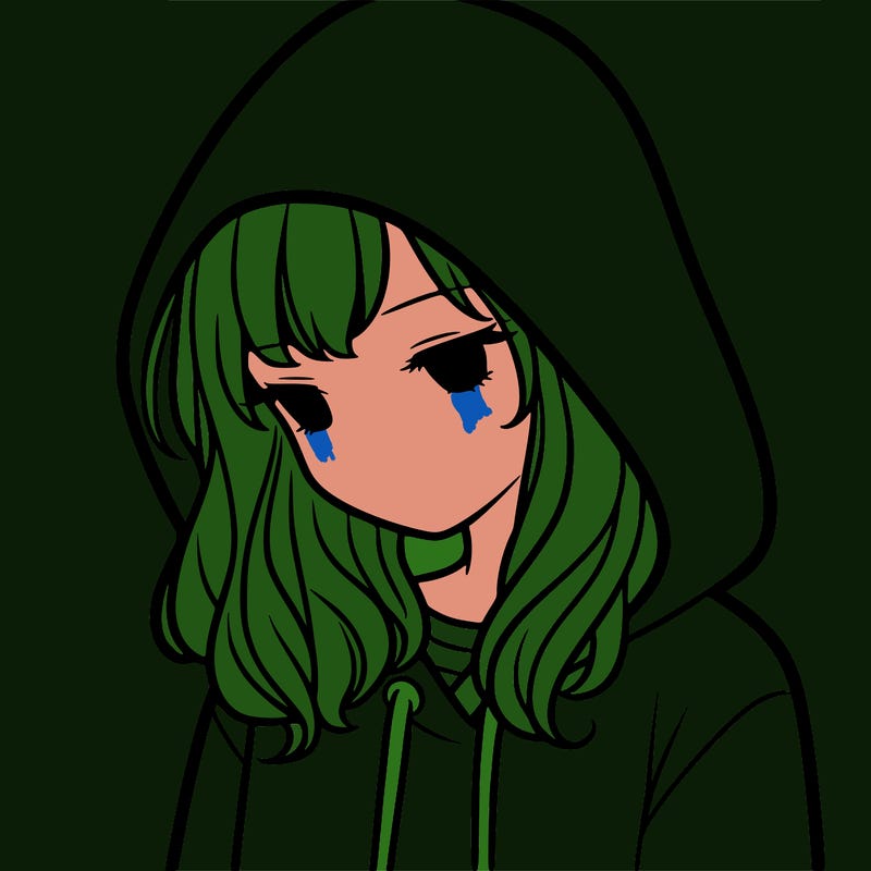 girl with a hoodie with hood over her head