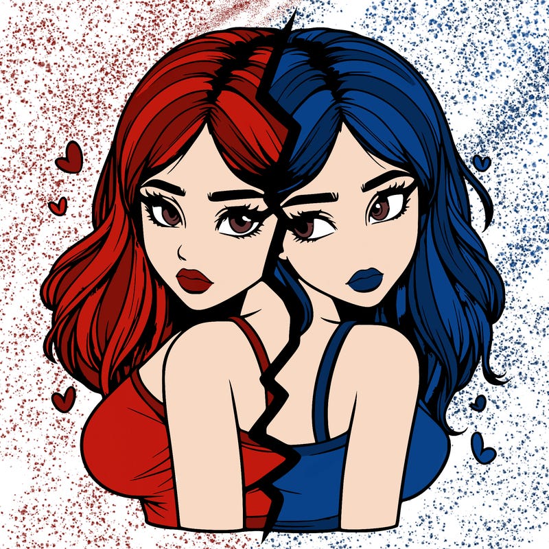 realistic girl split