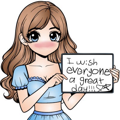 realistic pretty girl holding blank sign