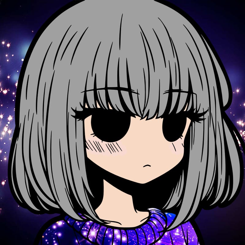 manga girl with bangs covering her left eye