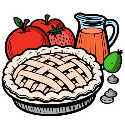 a pie of food