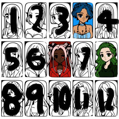 girls that look diffrent anime