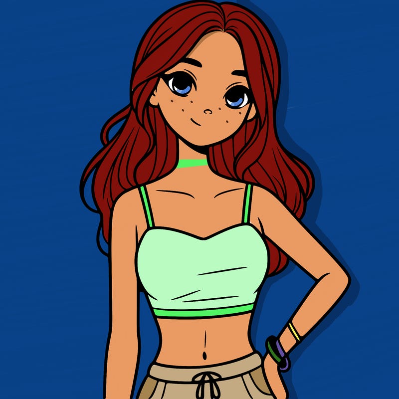 teen girl with crop top