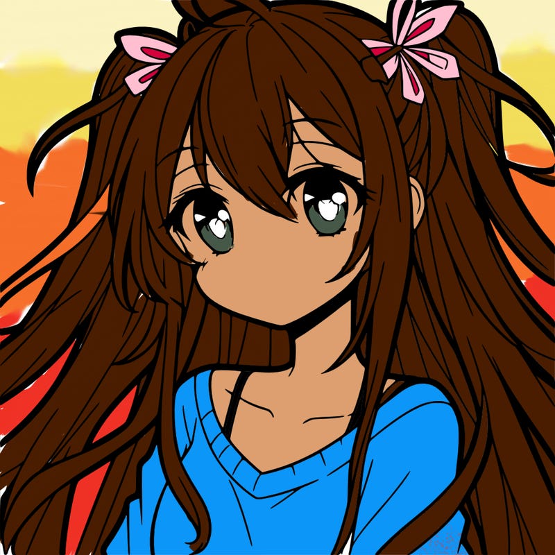 anime girl with long hair