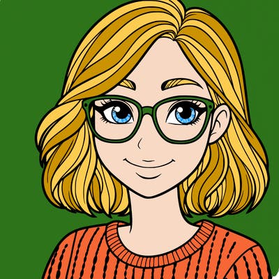 a woman with glasses