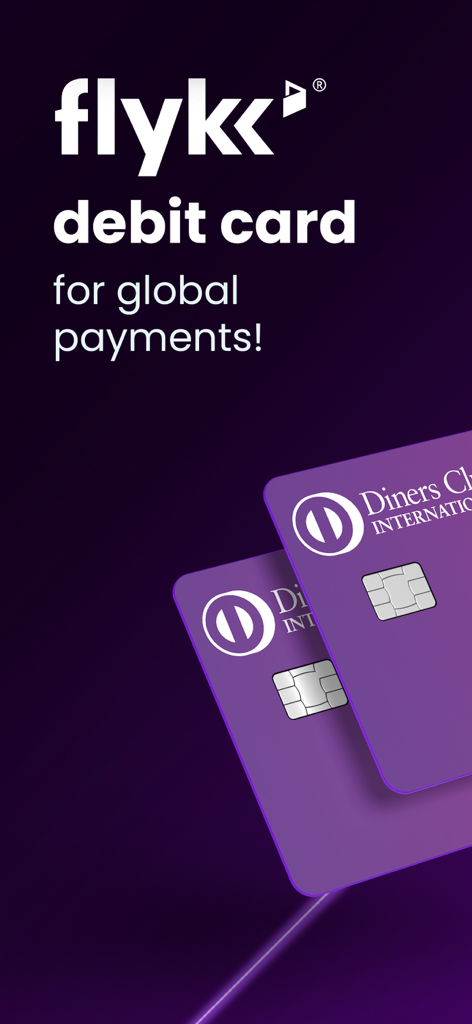 flykk - flykk debit cards for global payments with Diners Club International logo