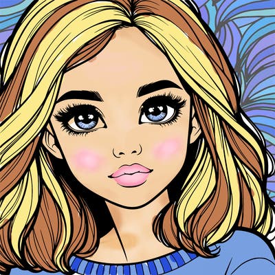 realistic girl whith cute eyes