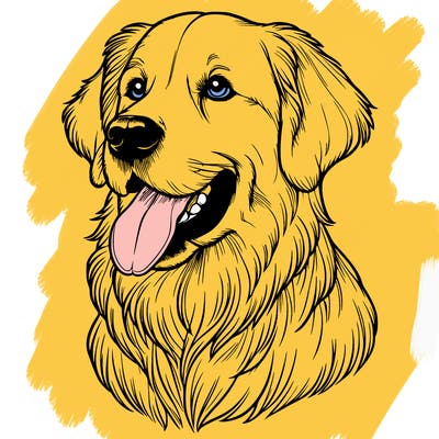 realistic golden retriever