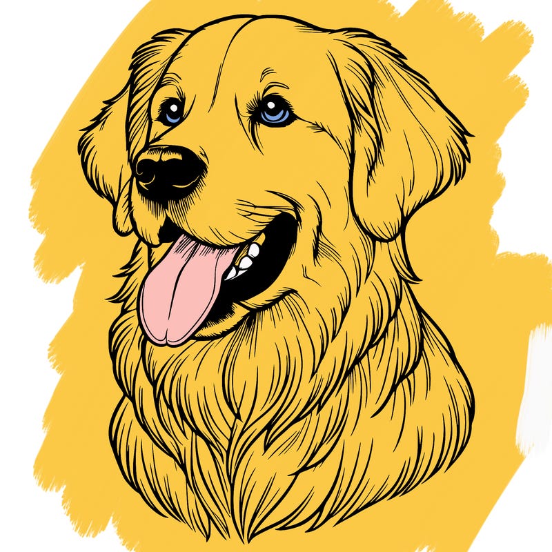 realistic golden retriever