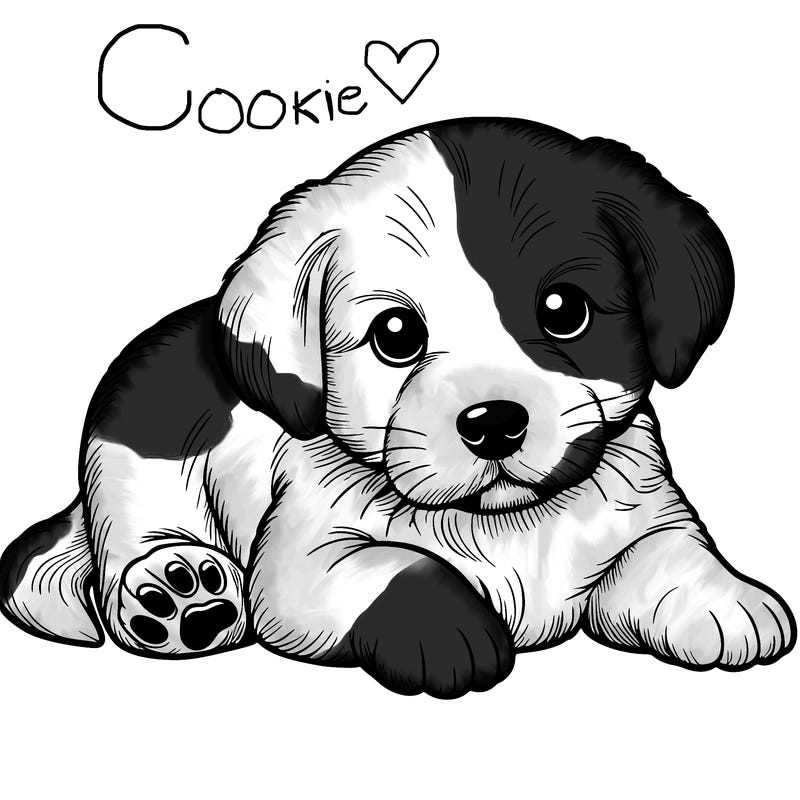 a cute realistic puppy