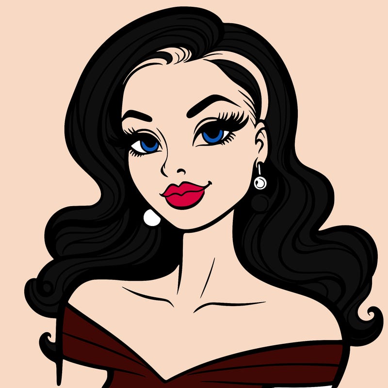 bold and clean: beautiful coquette woman