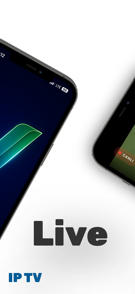 VIP TV app showing live sports streaming interface on iPhone