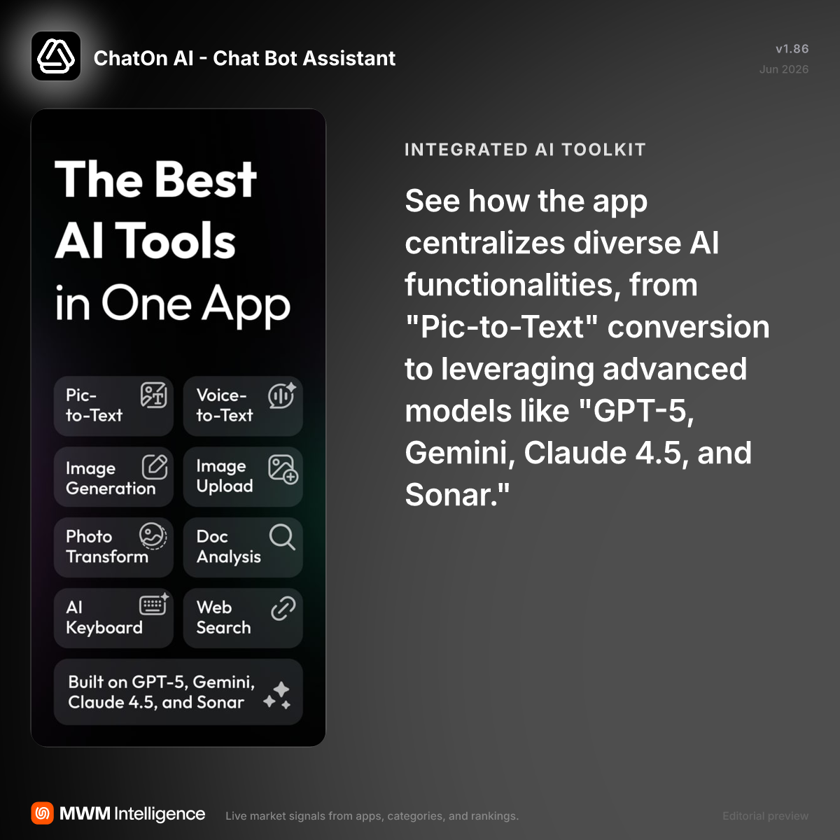 ChatOn AI - Chat Bot Assistant - Productivity App | MWM