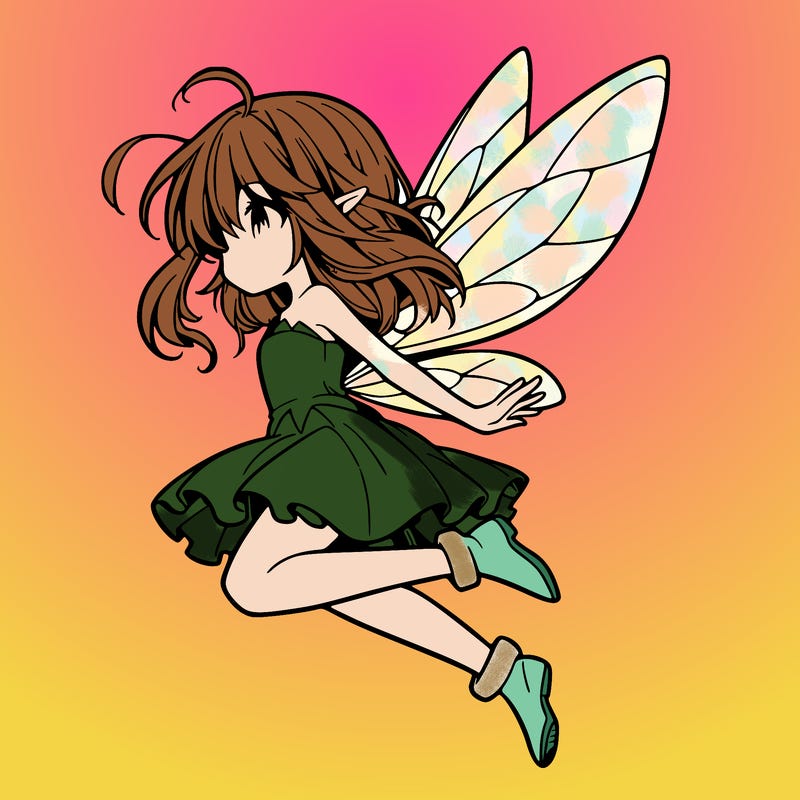 manga fairy flying