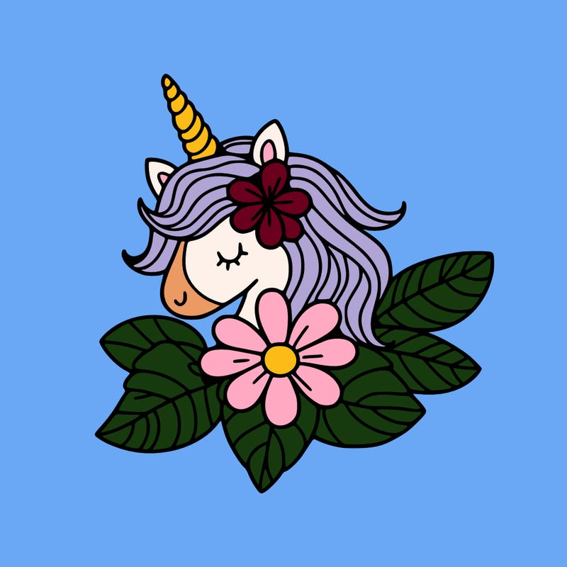 flower unicorn horn