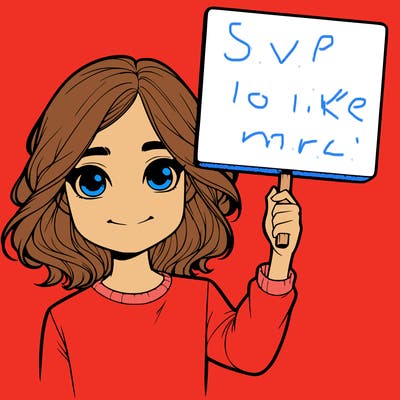 realistic girl holding up a sign