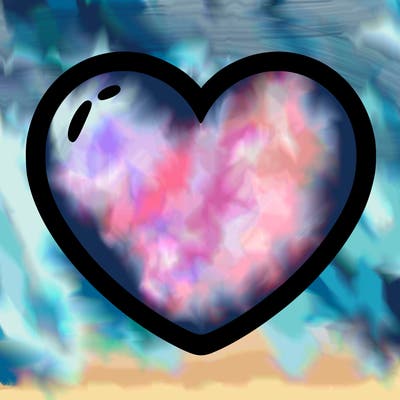 a blank heart