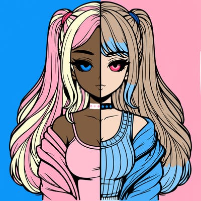 realistic girl split