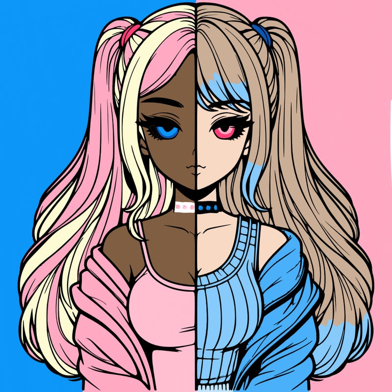 realistic girl split