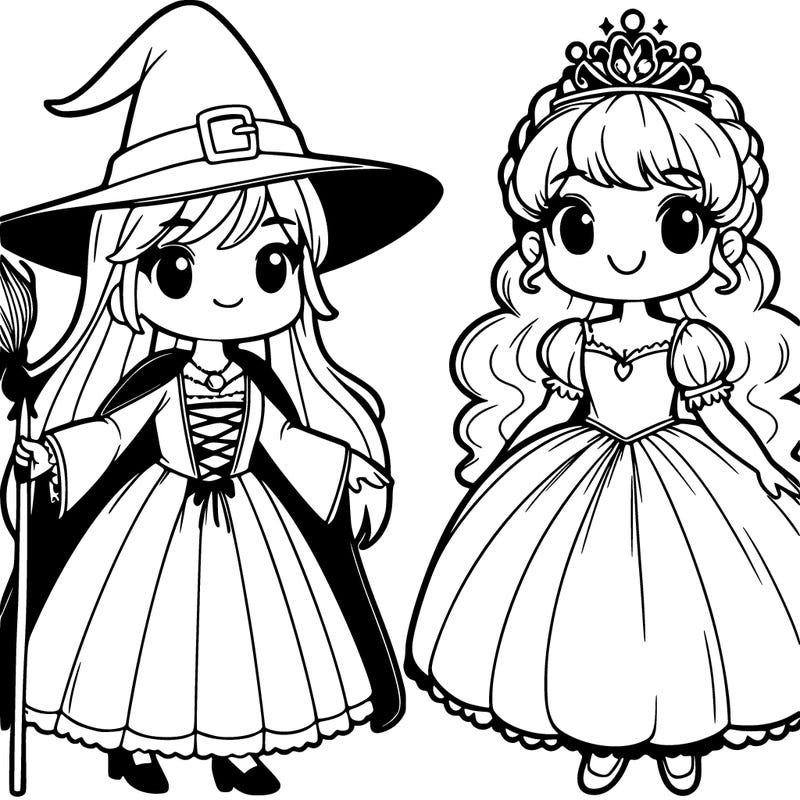 witch and princess
