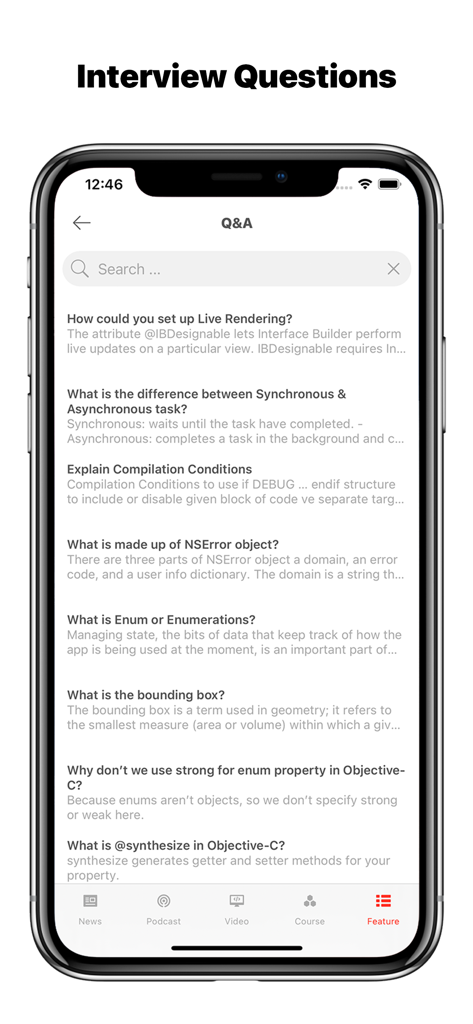 iDev: Developer News - iOS developer interview questions and answers section in the iDev app