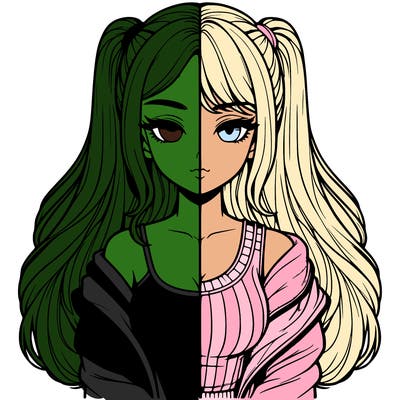 realistic girl split