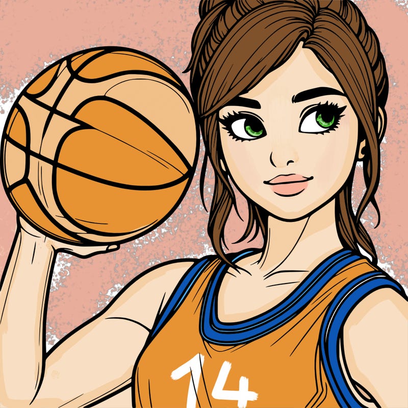 realistic basketball girl