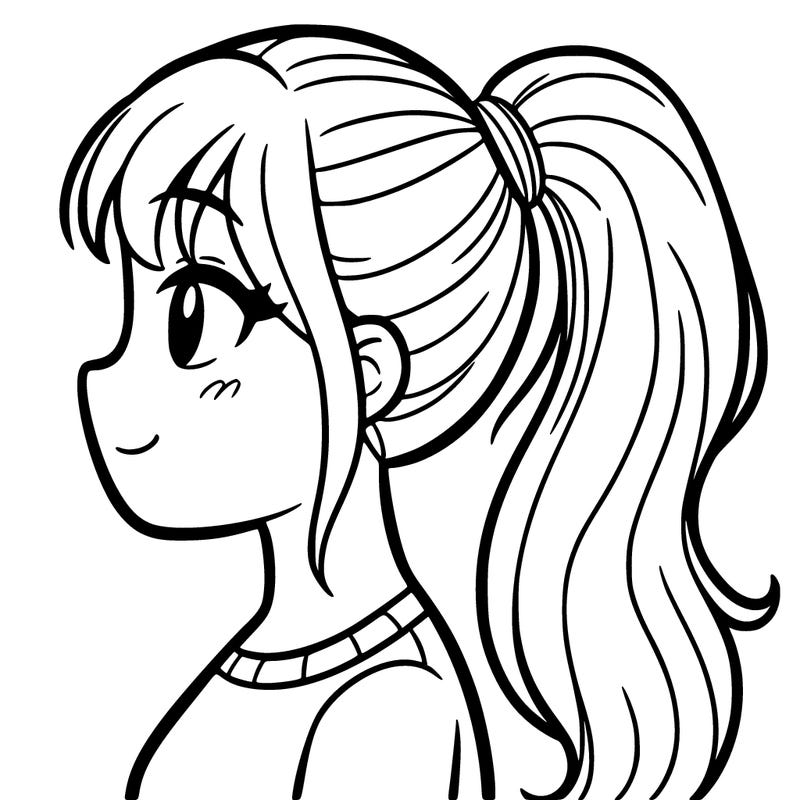 girl with ponytail