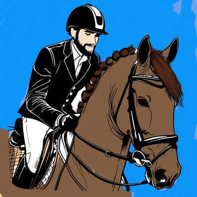 realistic equestrian rider