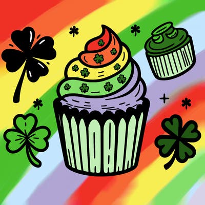 saint patrick’s day cupcake