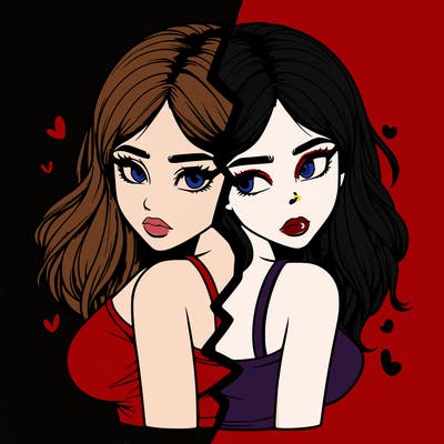 realistic girl split