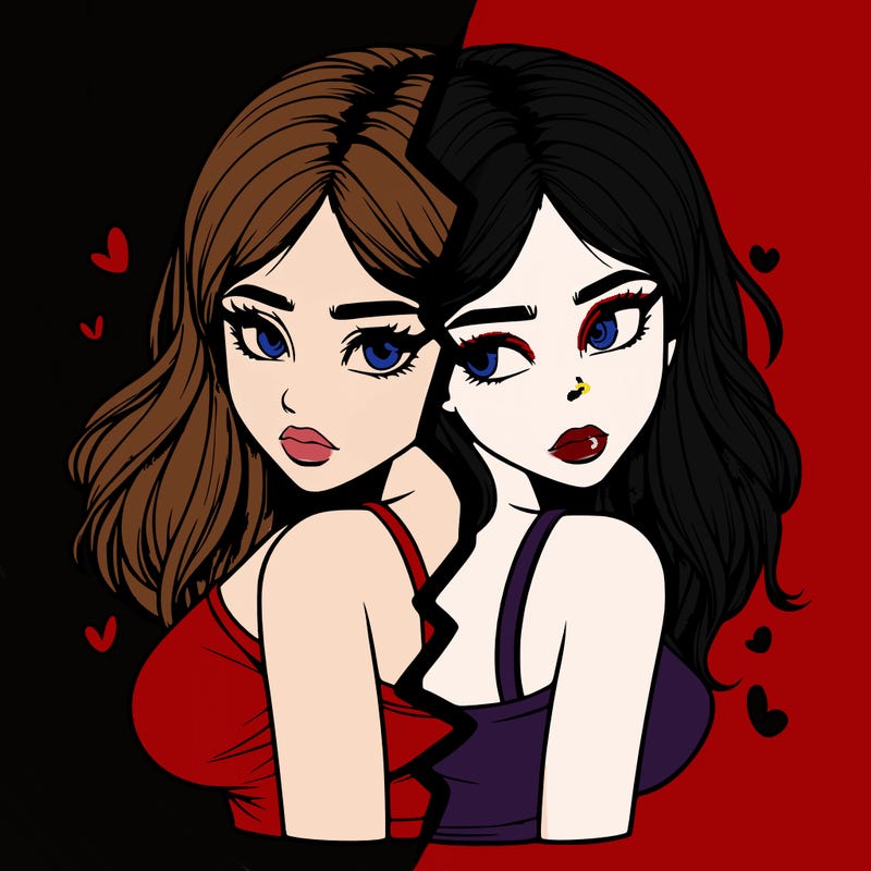 realistic girl split