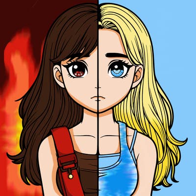 realistic girl split